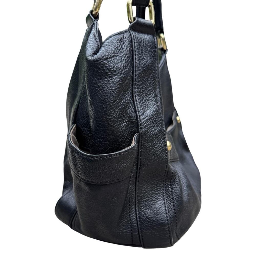 J. Crew Genuine Leather Shoulder Bag Hobo Gold Hardware Slouchy Quiet Luxury - Picture 5 of 8